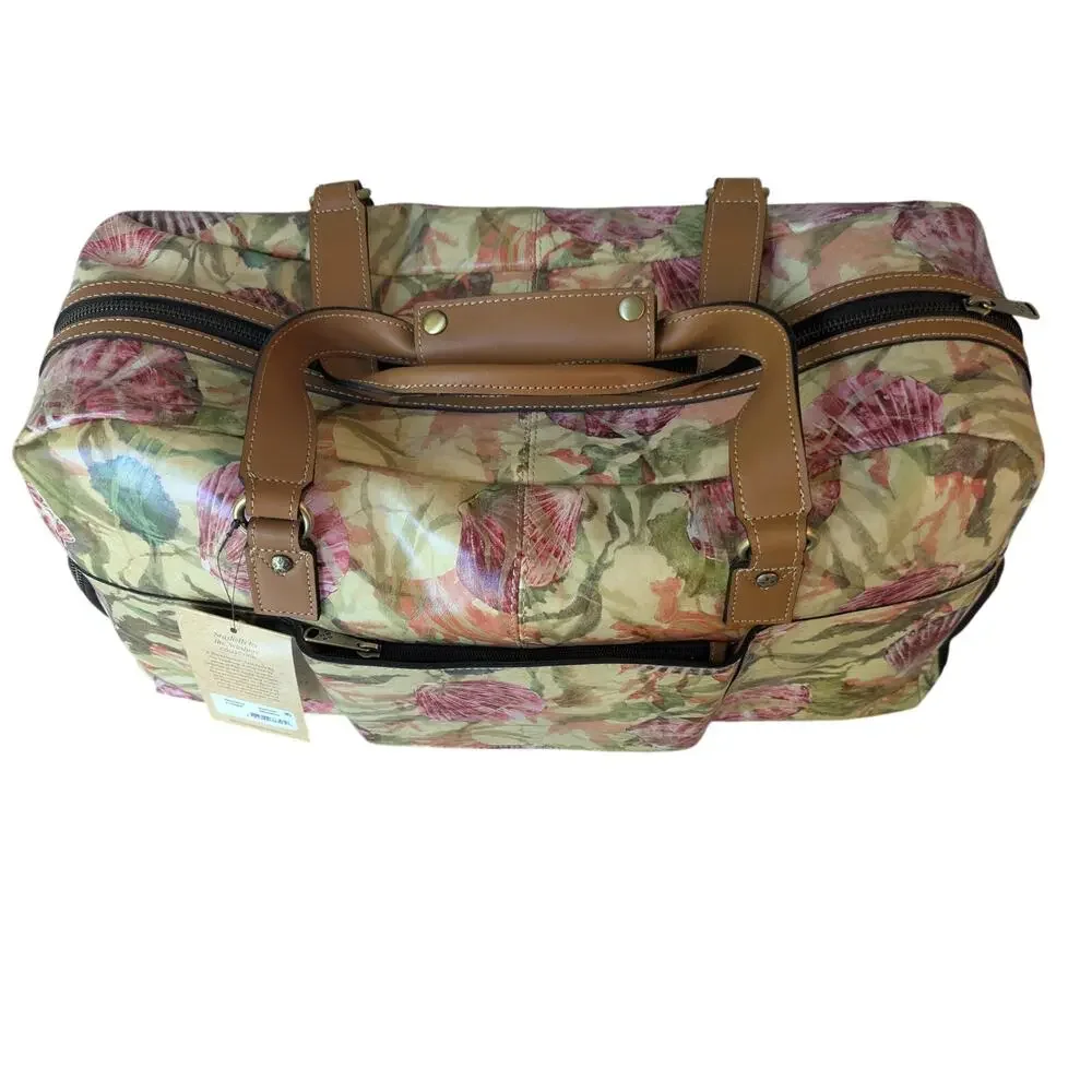 Patricia Nash Seashores Mandara Overnighter Duffle Bag Suitcase Travel NEW